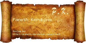 Paneth Kerubina névjegykártya
